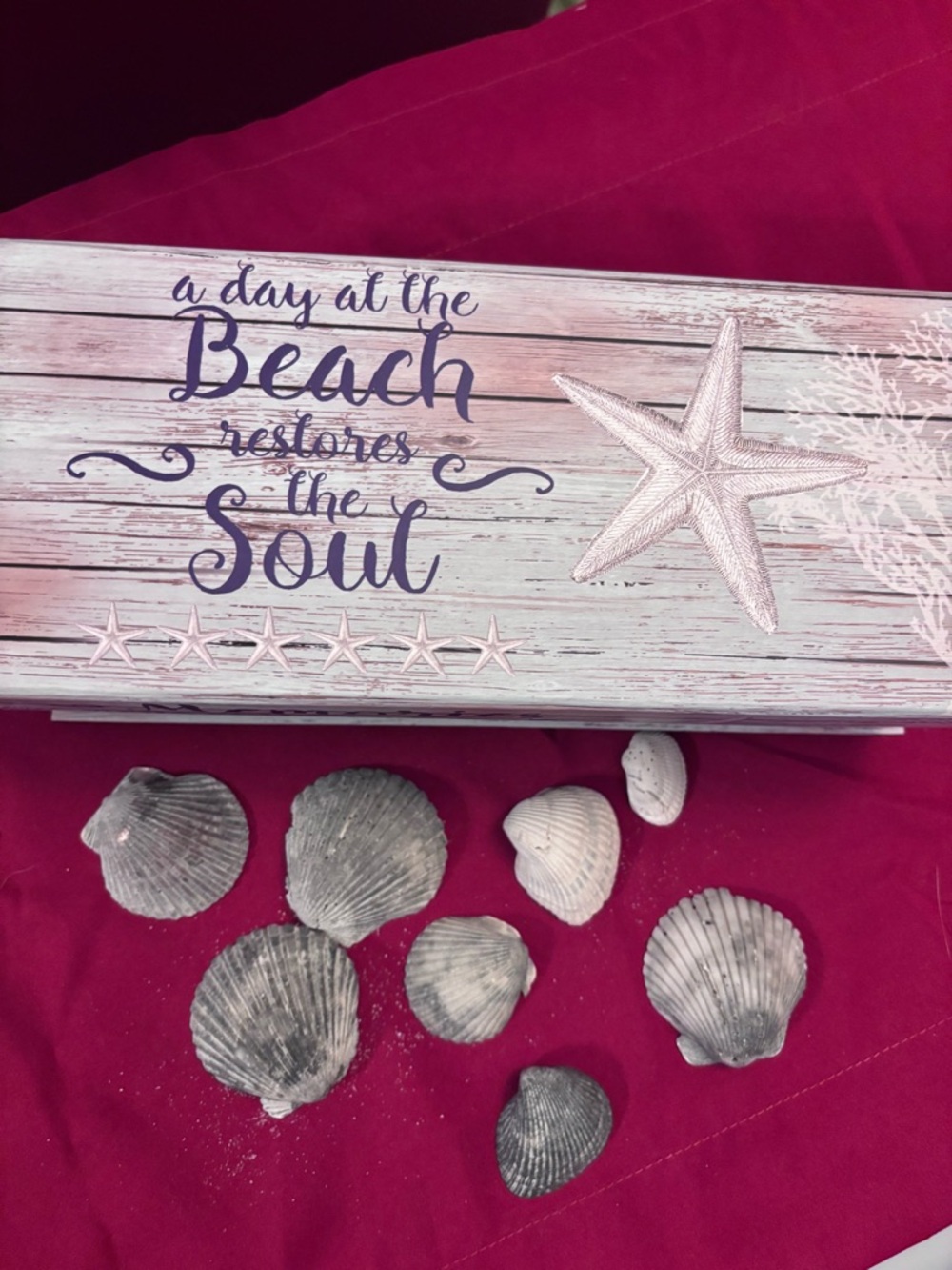 Memories Are Made at the Beach Keepsake Box for shells and memories.